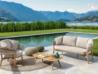 Set divano moon teak  Talenti Arredo Giardino IN OFFERTA  