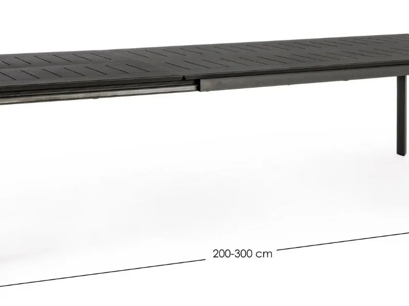 Arredo Giardino Bizzotto Tavolo allungabile konnor 200/300 antracite a prezzo scontato