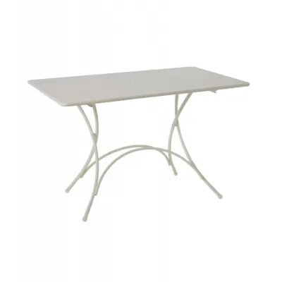 Tavolo da giardino Tavolo pigalle chiudibile 120 x 76 bianco a marchio Emu a prezzo scontato