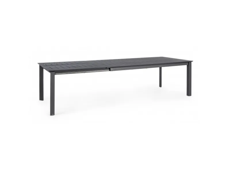 Tavolo da giardino Tavolo konnor allungabile 200/300 cm e 8 poltroncine konnor antracite Bizzotto a prezzo scontato