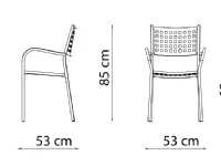 Mobile giardino modello Poltroncina alice bianco con braccioli di Vermobil IN OFFERTA