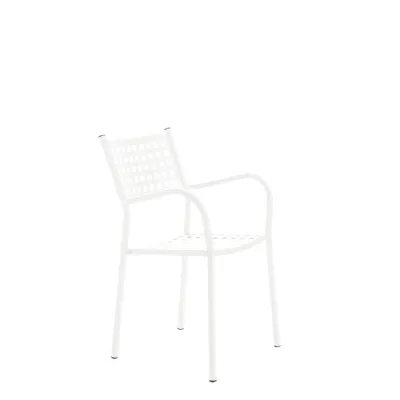 Mobile giardino modello Poltroncina alice bianco con braccioli di Vermobil IN OFFERTA