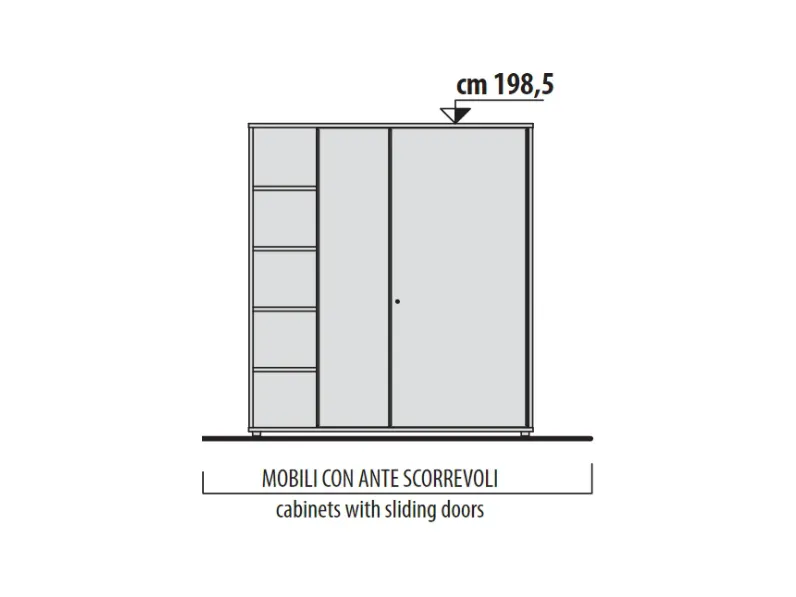 Armadio in legno Con ante scorrevoli Las mobili a prezzi outlet