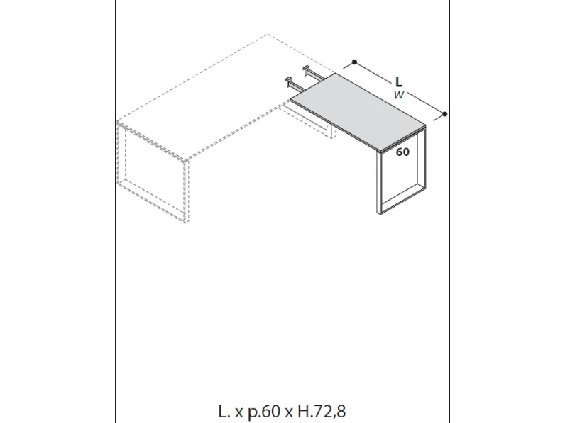 Scrivania direzionale con allungo 5th element