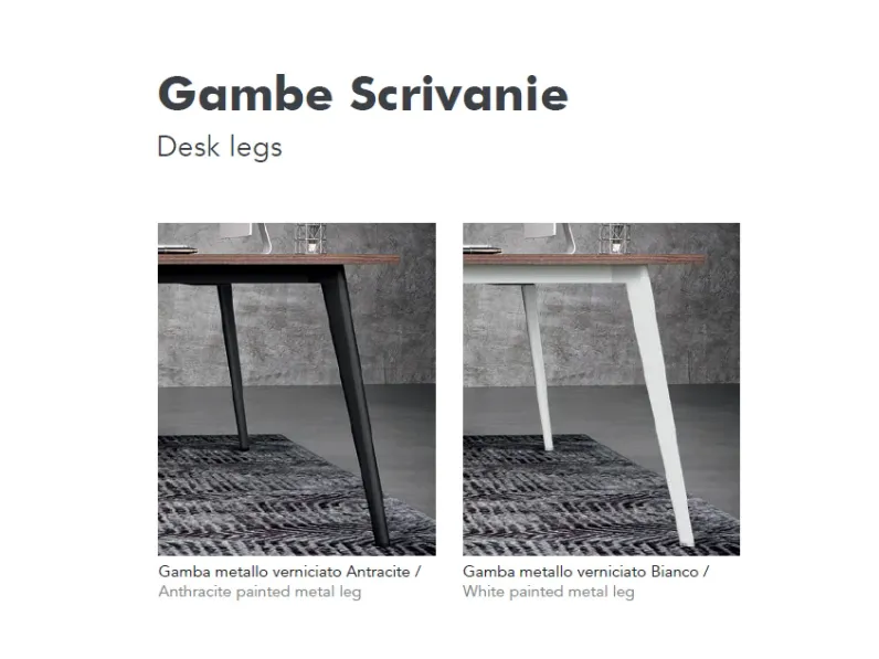 Scrivania direzionale modello Rhea direzionale con mobili e sedia in legno ad un prezzo davvero conveniente