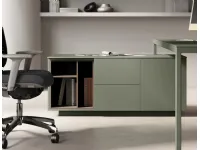 Scrivania direzionale in legno Sigma top access con mobile di servizio  Las mobili a prezzi outlet