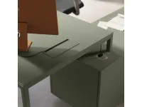 Scrivania direzionale in legno Sigma top access con mobile di servizio  Las mobili a prezzi outlet