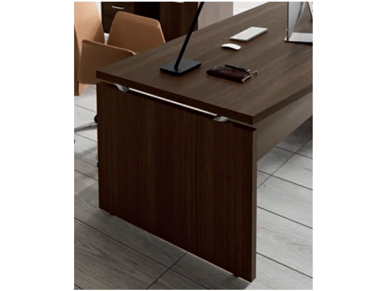 Scrivania direzionale Ufficio completo  in legno Flycom a prezzo Outlet