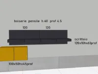 Scrivania operativa in legno Ala a marchio Pianca a prezzi convenienti