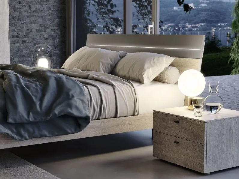 Camera da letto Bitono S75 in laccato opaco in Offerta Outlet
