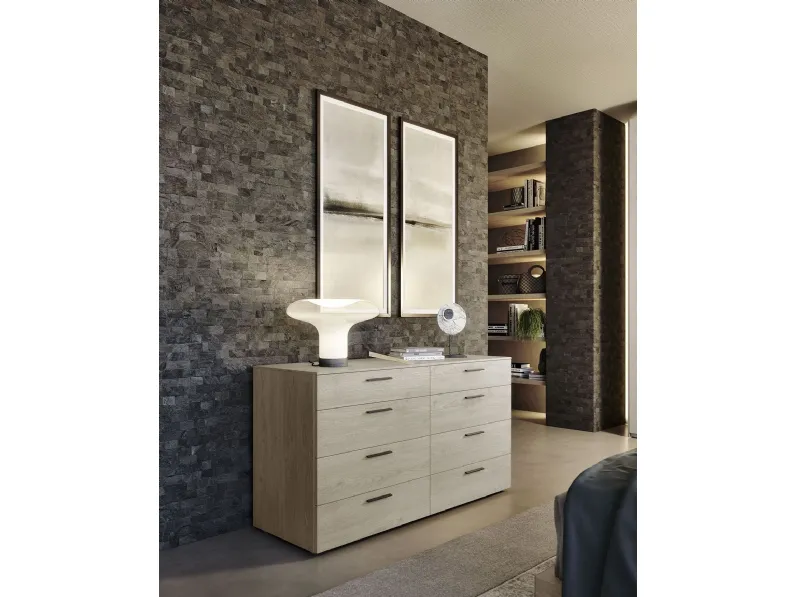 Camera da letto Bitono S75 in laccato opaco in Offerta Outlet