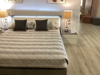 Camera da letto Camera  cemento bianco e pietra grigia S75 in laminato a prezzo ribassato