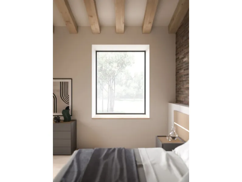 Camera da letto Camera composizione night 02 Orme in laminato in Offerta Outlet