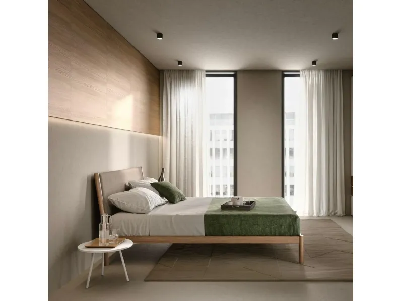 Camera da letto Camera essenziale Battistella in laminato a prezzo Outlet