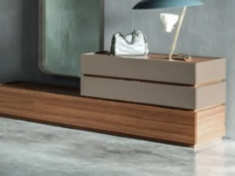 Camera da letto Camera finitura noce Sangiacomo in legno a prezzo Outlet