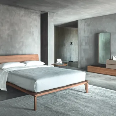 Camera da letto Camera finitura noce Sangiacomo in legno a prezzo Outlet