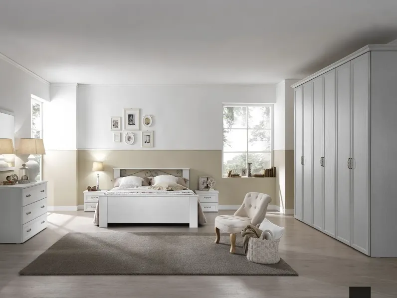 Camera da letto Camera matrimoniale classica 3 finiture Md work in laminato a prezzo ribassato