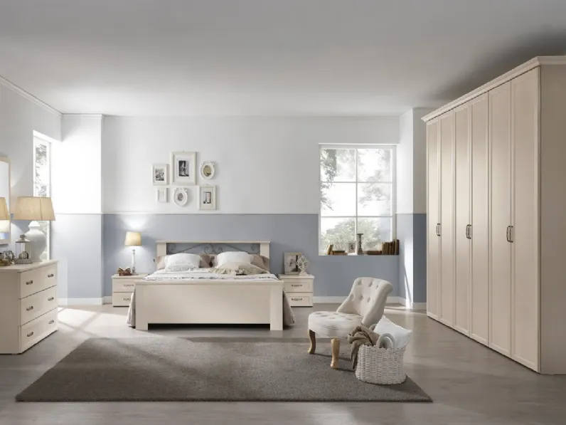 Camera da letto Camera matrimoniale classica 3 finiture Md work in laminato a prezzo ribassato