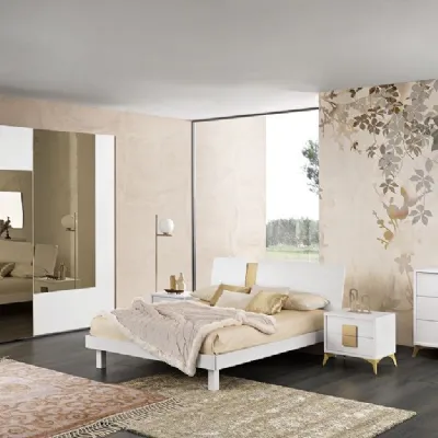 Camera da letto Camera matrimoniale mod.luxury Gierre mobili in laminato in Offerta Outlet