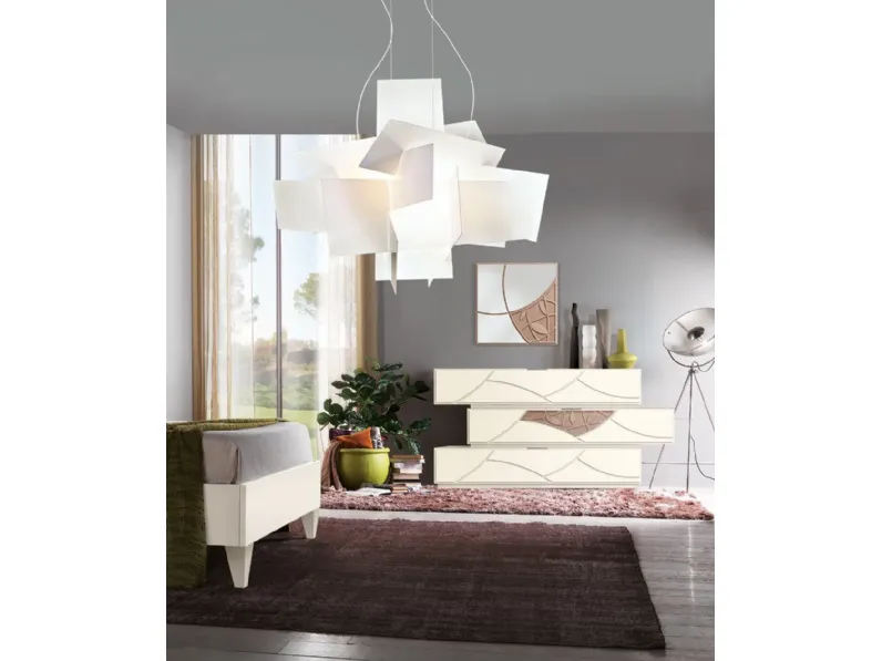 Camera da letto Camera matrimoniale modello vittoria Collezione esclusiva in laminato in Offerta Outlet