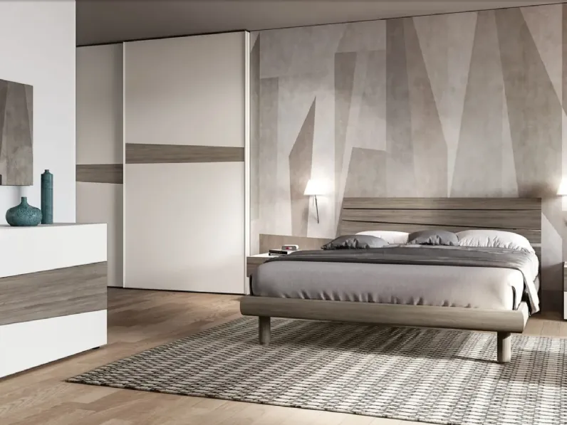 Camera da letto Composizione flo' 302 Santalucia in laminato a prezzo ribassato