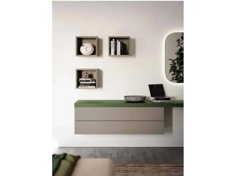 Camera da letto Composizione night 01 Orme in laccato opaco in Offerta Outlet