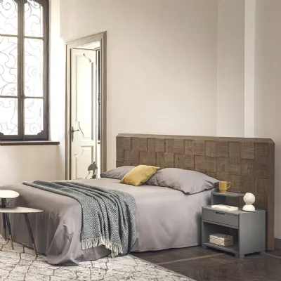 Camera da letto Dama 270 Dialma brown in legno in Offerta Outlet