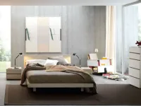 Camera da letto in legno con  gruppo letto  Sangiacomo in laminato a prezzo ribassato