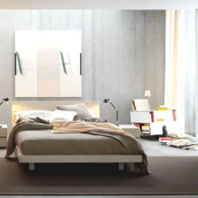 Camera da letto in legno con  gruppo letto  Sangiacomo in laminato a prezzo ribassato