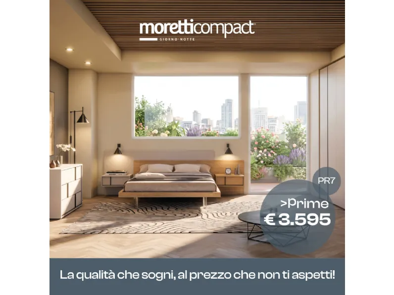 Camera da letto Collezione prime moretti giorno notte Moretti compact giorno notte OFFERTA OUTLET