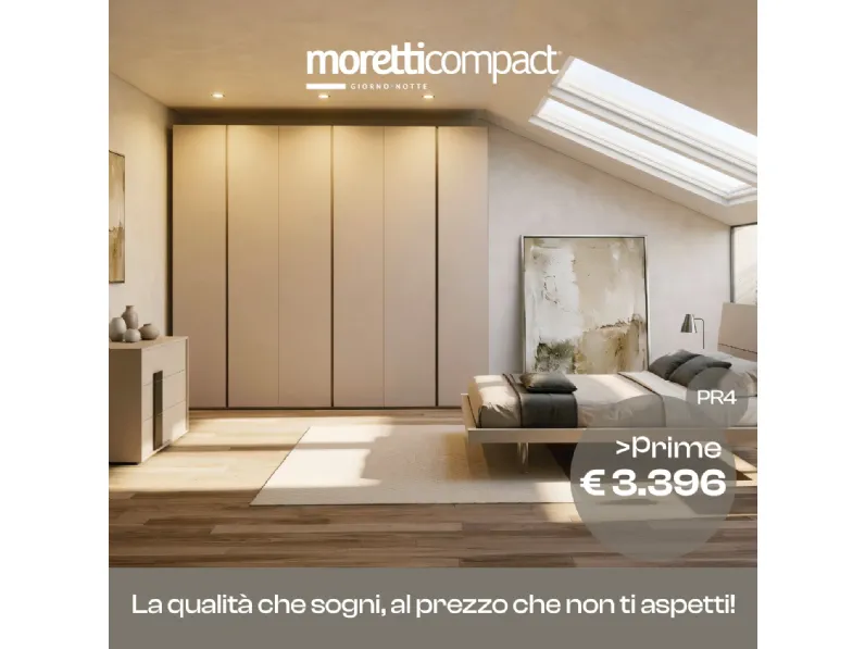 Camera da letto Collezione prime moretti giorno notte Moretti compact giorno notte OFFERTA OUTLET