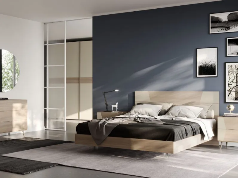 Camera da letto Night 107  Mottes selection in laminato in Offerta Outlet