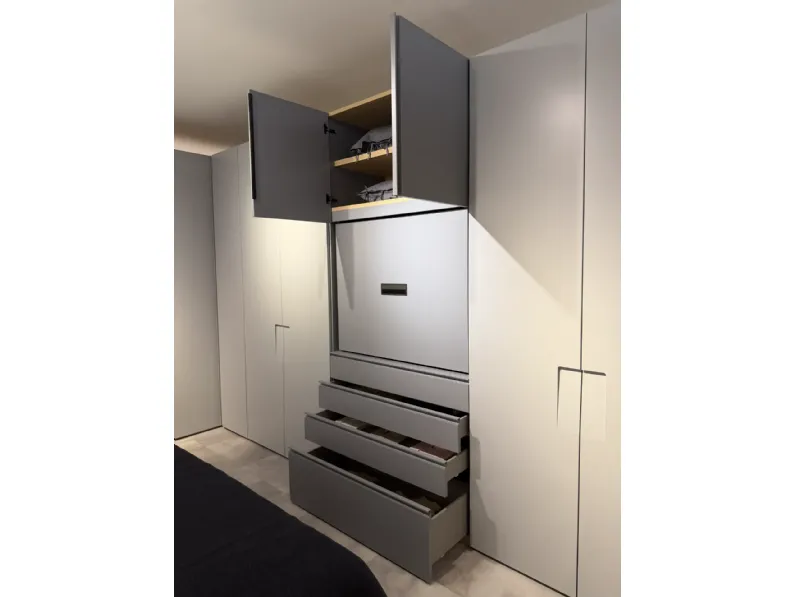 Camera da letto Niban Orme in laccato opaco in Offerta Outlet