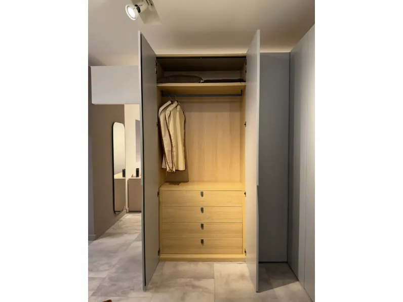 Camera da letto Niban Orme in laccato opaco in Offerta Outlet