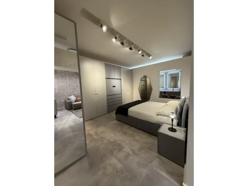 Camera da letto Niban Orme in laccato opaco in Offerta Outlet