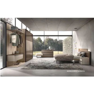 Camera da letto Zg mobili Night 03 power a prezzo scontato in laminato