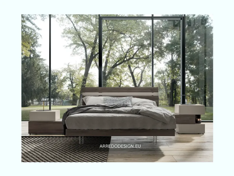 Camera da letto Night 06 power Zg mobili in laminato a prezzo Outlet