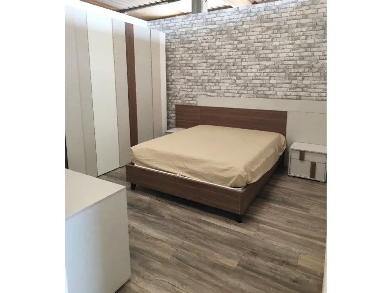 Camera da letto Nuvola Giessegi in laminato a prezzo Outlet