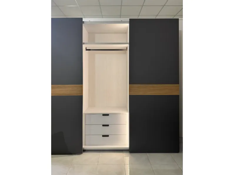 Camera da letto Scacco Santalucia in laminato a prezzo Outlet