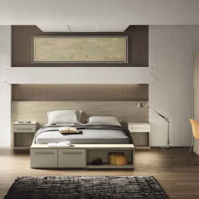 Camera da letto Composizione 59 San martino mobili in legno a prezzo Outlet