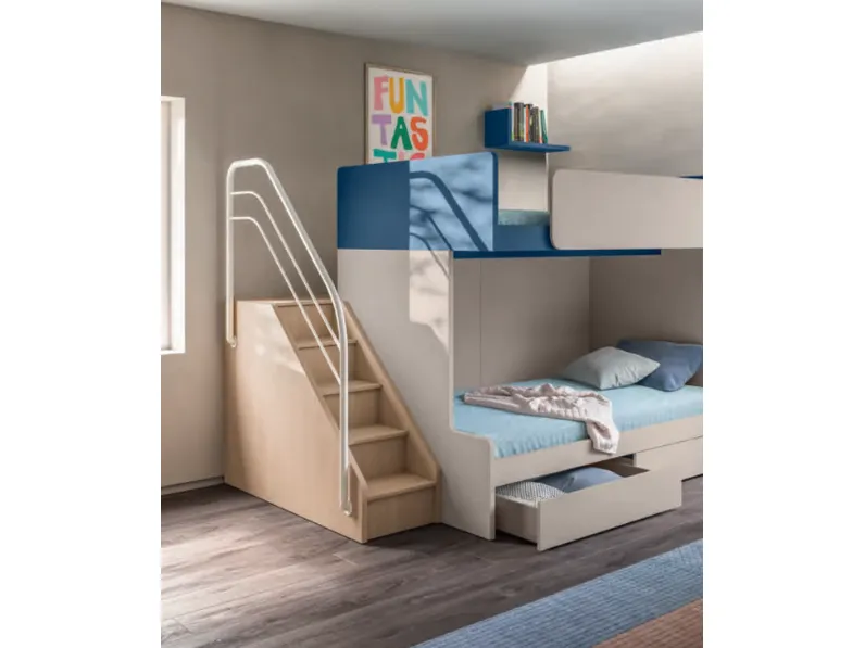 Cameretta A ponte 52 Mistral con letto a ponte in Offerta Outlet