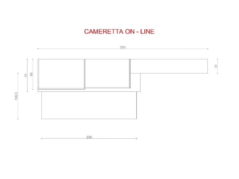 Cameretta On - line Mariani plus con letti a scomparsa in offerta