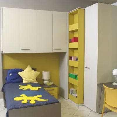 Cameretta Armadio angolo Mistral in laminato opaco a prezzo Outlet