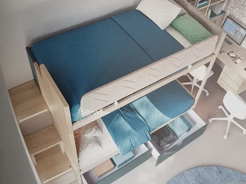 Cameretta Beam Doimo cityline con letto a castello a prezzo scontato