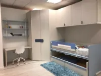 Cameretta Camera con cabina Mistral con letto a soppalco scorrevole scontata