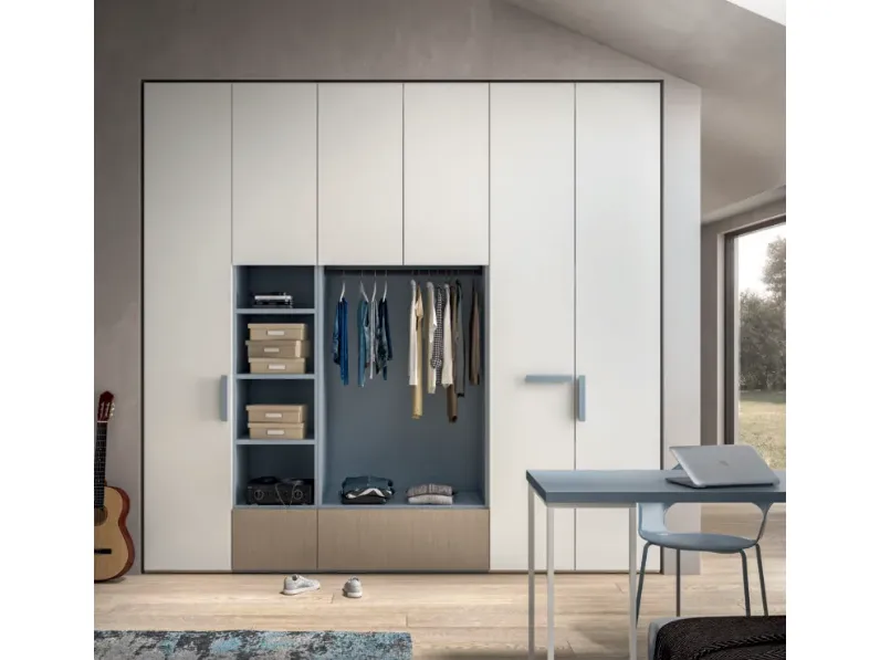 Cameretta completa moderna Zg mobili in laminato materico in Offerta Outlet