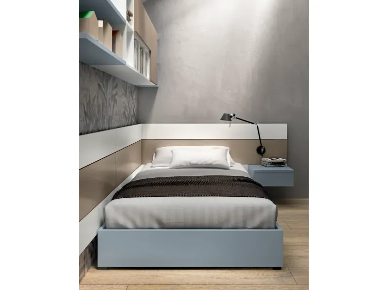 Cameretta completa moderna Zg mobili in laminato materico in Offerta Outlet