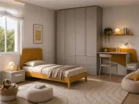 Cameretta con scrivania Artigianale in laminato opaco a prezzo scontato