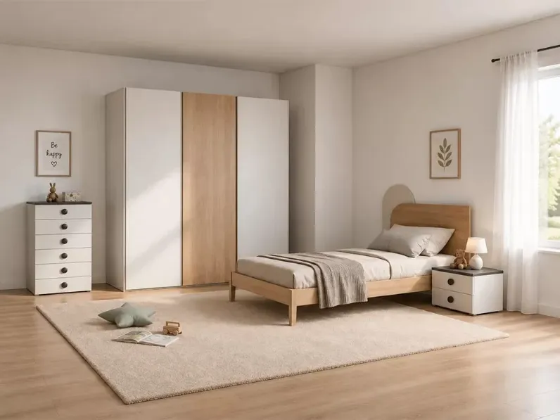 Cameretta con settimino Artigianale in laminato opaco a prezzo Outlet