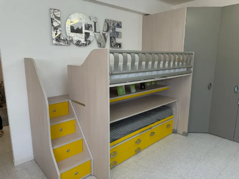 Cameretta con soppalco Moretti compact camerette con letto a soppalco scontata
